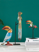 鸚鵡個性擺件彩色小鳥工藝品店面裝飾品家里酒柜創意家居酒店擺設