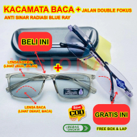 [BELI 1 GRATIS 1 MODEL LAIN] Kacamata Baca & Jalan Lensa Plus Bifokal Kryptok Double Fokus Anti Radi