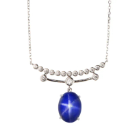 【Hommy Jewelry】DIANA 璀璨星芒｜藍寶石項鍊(法國星鑽 六道星芒)