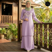 AYRA - Baju Kurung Moden Kipas Belakang - CEY CREPE Premium - Sets Kurung Wanita karawang Premium Cl