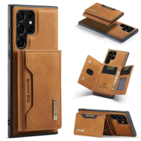 2 in 1 Case for Samsung Galaxy S21 S22 Plus Note 20 Ultra A22 A32 A51 A13 A33 A53 A73 Wallet Case with Card Holder Leather Brand