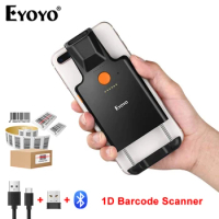 Eyoyo EY-017LP Phone Back Clip 1D Bluetooth Barcode Scanner UPC EAN Code128/39 Portable Laser Reader Support Android iOS Windows