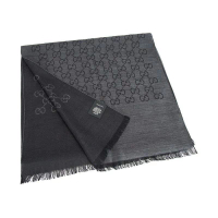 Gucci 古馳 GUCCI 古馳 女士羊毛真絲圍巾165904 3G646 1100 灰色 1pc