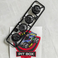 Tamiya Velg Fin Medium Black Loose Part Ori
