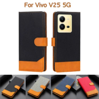 Leather Wallet Cover For Vivo V25 5G Funda Magnetic Book Stand Flip Case For Coque Vivo X80 Lite Vivo V 25 X80Lite Phone Shell