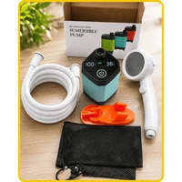 Pompa Shower Portable Camping Outdoor Kepala Shower Mandi USB Recharge Berkemah Cebok Multifungsi