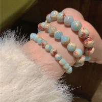 New Shoushan Stone Bracelet_Delicate Beaded Style Jewellery Annual Bestie Contrast-Colour Bracelet f