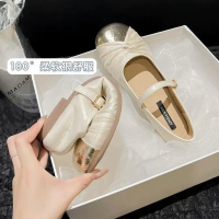 รองเท้าแมรี่เจน Ou Ruofeng ~ สไตล์ชาแนลน้อย หนังนิ่ม ส้นซ่อน สำหรับผู้หญิง เหมาะสำหรับชุดปีใหม่ ฤดูใ