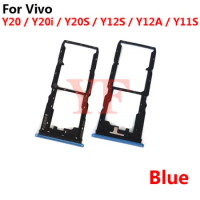 10pcs For Vivo Y20 Y20i Y20S Y11S Y12S Y12A 2021 SIM Card Tray Slot Holder Adapter Socket Repair Parts