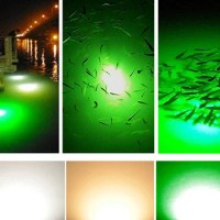 12V LED Fishing Light 60 Beads Waterproof IP68 Attracts Prawns Squid Krill 3 Colors Underwater Light