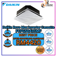 Daikin 2.0HP-5.0HP R32 REVO Max Surround Non-Inverter & Inverter Cassette Air Conditioner FCFG & FCF
