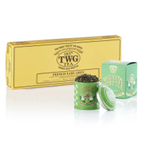 【TWG Tea】純棉茶包迷你茶罐雙享禮物組(法式伯爵茶 15包/盒+迷你茶罐口味任選)