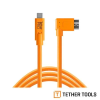 TETHER TOOLS CUC33R15-ORG USB-C 轉 3.0 Micro-B 直角 傳輸線 4.6M