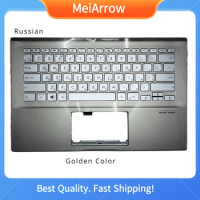 MEIARROW New/org Palmrest for ASUS VivoBook 14s S14X sS431F S4500FL S4500F Plamrest Russian keyboard upper cover Golden