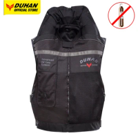 DUHAN Motorcycle Airbag Vest Four Seasons Reflective Motocross Jacket Mesh Material Airbag Vest Built-in Back Protection Equip