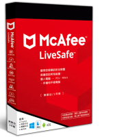 【McAfee】McAfee LiveSafe 2025 中文(無限台 1年 盒裝版)