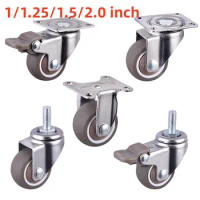 4pcs Heavy Furniture Casters 360° Swivel Soft Rubber Universal Mute Wheel for Platform Trolley Chair Household Accessories