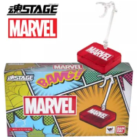 Original Bandai Marvel Ver. Avenger Mk85 Iron Man Spiderman Figure Doll Gk Model Parts Deco Collection Platform Bracket Base