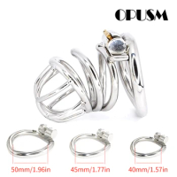 Bdsm Stainless Steel Small Male Chastity Device Ergonomic Design Cock Cage Penis Ring Chastity Cage Chastity Belt Male Sex Toys