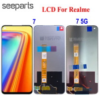 Tested Working For OPPO Realme 7 RMX2155 LCD Display Touch Screen Digitizer Assembly Replacement For Realme 7 5G Phone 6.5" LCD