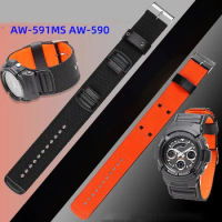 brand-new Watch Bracelet For Casio G-SHOCK AW-591MS 590 AWG-M100 DW5600 Canvas Watch Strap 16mm Wrist Strap