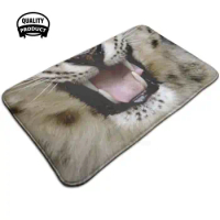 Snow Leopard Wildlife Gift 3D Household Goods Mat Rug Carpet Foot Pad Dagho Christmas Idea Funny Mouth Respiratory Perfect Mrs