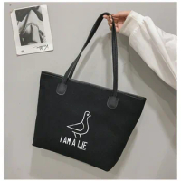 I Am A Lie Bird PrintCanvas Tote Bag Shoulder Shopper Book Bag Beach Bag Work Bag