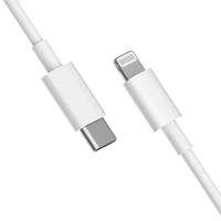 สายชาร์จเชื่อมต่อ iPhone, iPad , iPod หรือที่มีช่องต่อ Lightning ที่รองรับ USB-C 1เมตร สีขาว