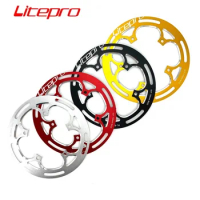 Litepro Folding Bike 130BCD Chainring Covering 54T 52T Chainwheel Protective Cover Chain Guard Aluminum Alloy Protection Cover