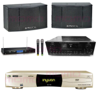 【音圓】N2-150+SUGAR SAK-5888+TEV TR-9688+AV MUSICAL KS-10PRO(伴唱機4TB+擴大機+無線麥克風+喇叭)