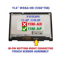 L52049-001 11.6" Touch Screen Assembly For HP PAVILION X360 11M-AP 40 pin