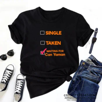 Single Taken Can Yaman TV Series T Shirt Summer Short Sleeve Round Neck Tshirt for Women Unisex Tee Shirt Streetwear
