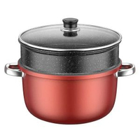 麥飯石湯鍋加厚不粘鍋禮品鍋雙耳燉煮燜煲鍋電磁爐燃氣灶通用 湯煲 煲湯 家用廚房 平底鍋 煎鍋 炒鍋 不黏鍋 易潔鍋 電磁爐適用鍋