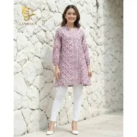 LANGITJUA- Andina GRT01 - Tunik Batik Cap Garutan Baju Batik Busui Friendly Size S M L XL XXL XXXL L