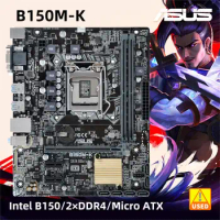 ASUS B150M-K Box Supports i7 6700 7700 Intel B150 Used Motherboard DDR4 LGA 1151 Socket for i3 i5 6100 6300 6500 7500 Micro ATX