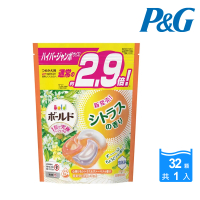 【P&amp;G】日本季節限定款 袋裝洗衣球32入(柑橘馬鞭草/平行輸入)
