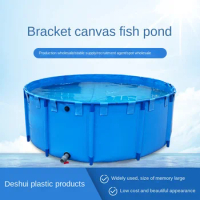 Collapsible Fish Tank 1400 Liter Diameter 150cm x Height 80cm Fresh/Salt Water Breeding Round Plastic Fish Pond