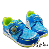 【樂樂童鞋】台灣製天竺鼠車車電燈運動鞋-藍色(女童鞋 男童鞋 運動鞋)