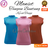 Manset Tanpa Lengan Buntung Wanita Kerah Turtle Neck Polos Dalaman Yukensi Perempuan Bahan Rayon Spa