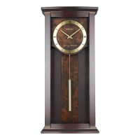 Seiko Clock European-Style Solid Wood Large Wall Clock Living Room Luxury Music Time Reporting Clock