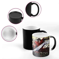 Anime Figure Hellsing Ultimate Coffee Mugs Creativ Color Changing Milk Tea Cup Ceramic Magic Heat Sensitive Mug Gifts