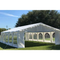 Heavy Duty Upgraded Galvanized Gazebo Wedding Tent Canopy Big Tents Carport Outdoor Event Shelter,20'x20' PE Party Tent Gazebos