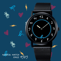 【agnes b.】marcello 35週年限量款霓虹腕錶-34mm 母親節(VJ20-KVP0SD/BJ5023X1)