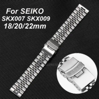 For Seiko SKX007 SKX009 Solid Stainless Steel Band 18mm 20mm 22mm Curved End Bracelet Men's Sports Strap for SRPD63K1 Jubilee