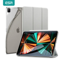 ESR Case for iPad Pro 11 12.9 2021 Slim Smart Case Flexible TPU Back Trifold Case for iPad Pro 12.9 2021 Rebound Stand Cover