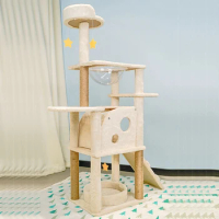 Cat Tree House 105cm Con 고양이 Scratching Post for Cats Wood Climbing Tree Tree Towers Furniture Cat Accessories 캣타워