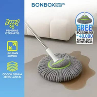 SKY - [READY] BONBOX Alat Pel Putar Otomatis 2 in 1 FREE 1 REFILL Magic Twist Mop Pel Lantai Peras O