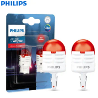 Philips LED T20 W21/5W 580 7443 Ultinon Pro3000 12V Red Turn Signal Lamps Car Stop LED Tail Light Reverse Bulbs 11066U30RB2, 2x