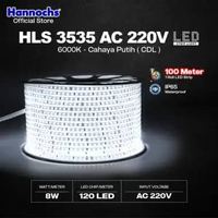 Hannochs Lampu Strip LED HLS 3535 120L 8W 8MM AC 220V (100 Meter) - IP 65 Biru (100M)