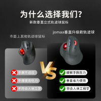 雙模垂直立式軌跡球滑鼠人體工學靜音拇指操控繪圖設計CAD